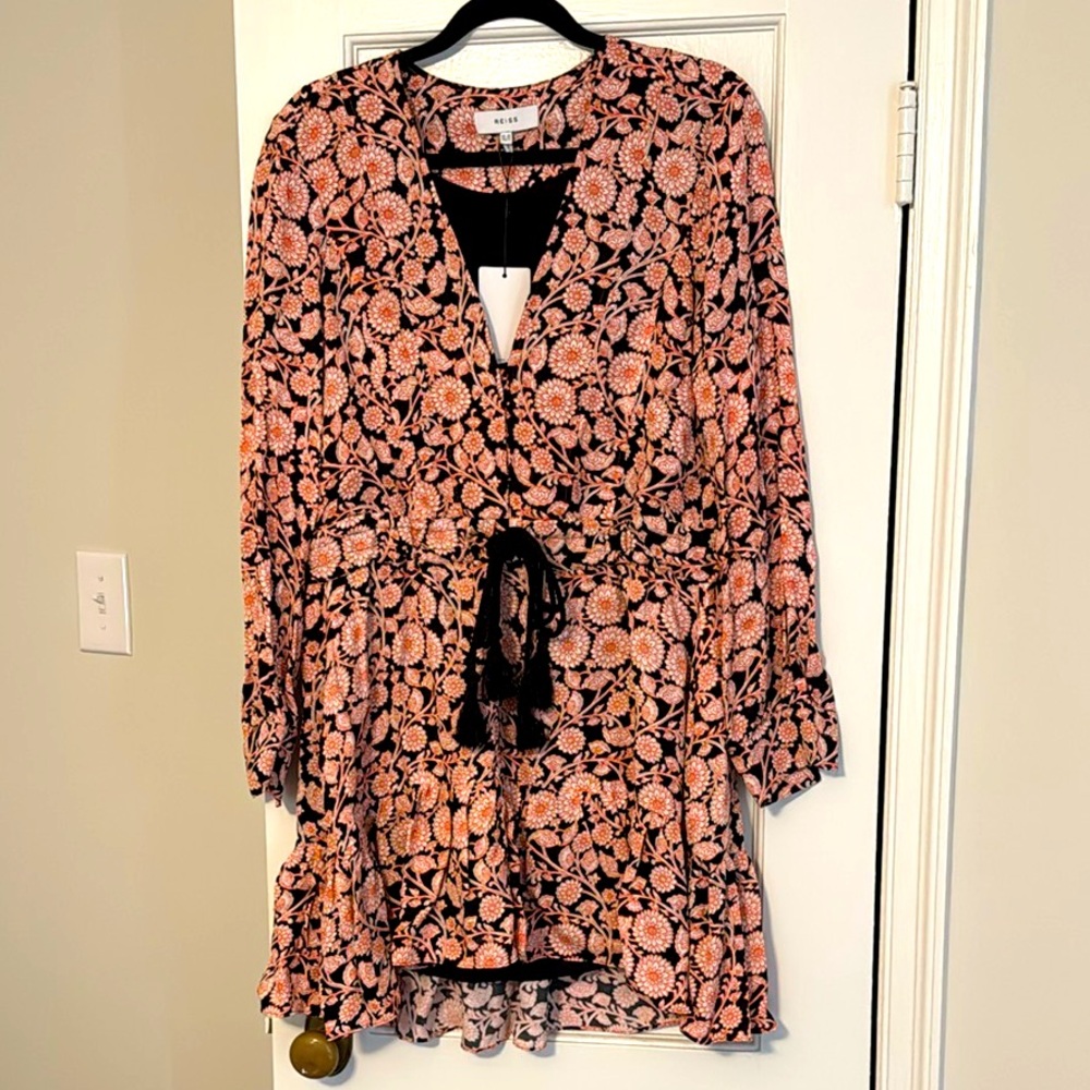Reiss January Floral Print Flip Mini Dress